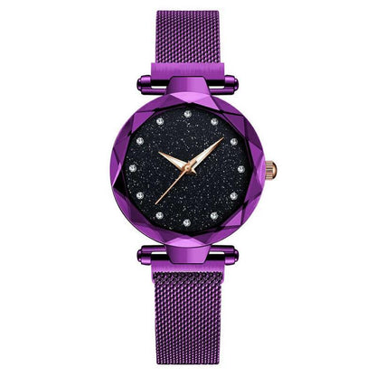 Reloj Mujer Negro, Azul, Morado, Oro + Pulsera Gratis